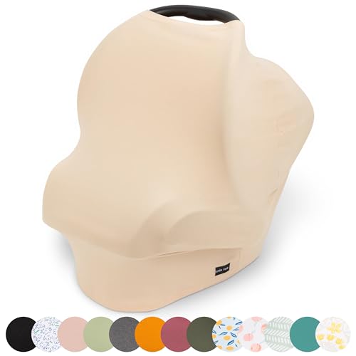Image of Simka Rose Car Seat Cover for Babies – Multipurpose, Breathable Nursing Cover and Baby Car Seat Canopy - 360 Coverage - Breastfeeding Privacy, Shopping Cart and High Chair Cover - Newborn Essential