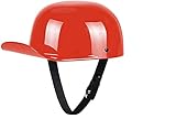 ZHEN Mode Erwachsene Open Face Helm ECE-zugelassener Vintage Style Baseball Cap Helm Halb Offener Motorradhelm Männer Und Frauen Retro Motorrad Helm Bike Cruiser Chopper Moped Scooter Jet Halbhelm