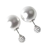 [Ｃｒｅａｍ ｄｏｔ．] クリームドット ピアス レディース 人気 パール コットンパール ロンデル バックキャッチ ボール パヴェボール パヴェ キュービックジルコニア 【ノーマルパール：ホワイト×6mmシルバー】