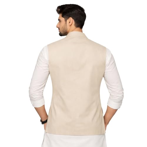 Image of DesignerBin Men's Nehru jacket Waistcoat, Modi Jacket with Beautiful Color