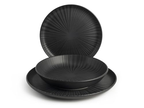 H&H-Servizio Tavola 18 Pezzi Venere, in stoneware, lavabile in lavastoviglie