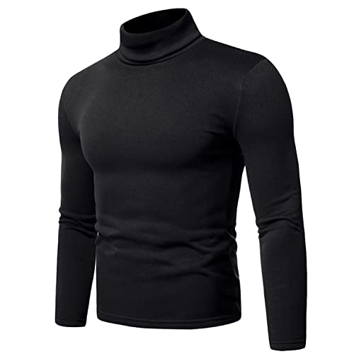Pinkpum Sweat-Shirt Homme Chaud Respirant Slim La Chemise Mode Décontractée Noir XL Cover