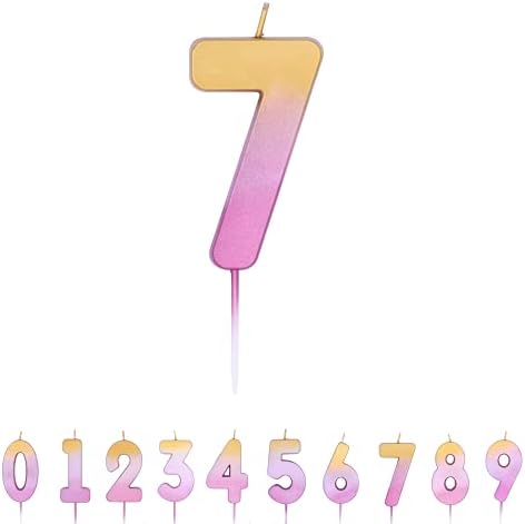 Pioneer Party Candle, Age One Cake Candle, 1st First Birthday Candles, 15851, Rose Gold Ombre