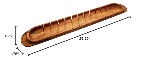 Tabla para pan de madera Acacia 74x4x12 cm rectangular miniatura 6