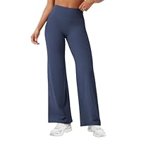 YEOREO Workout Leggings Womens No Front Seam Straight Leggings 29" High Waist Buttery Eddiy Gym Yoga Pants Navy Blue S