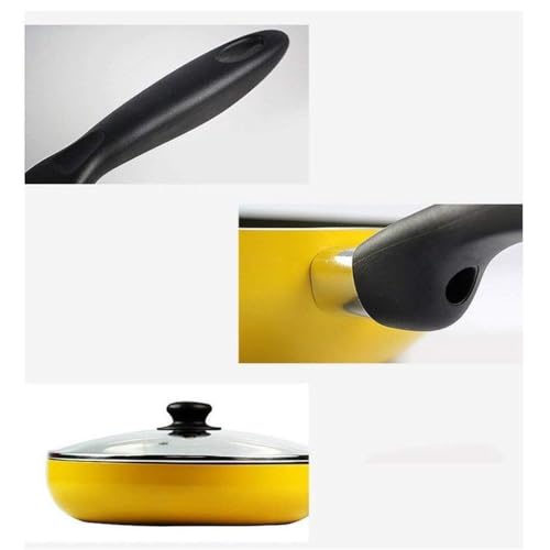 Wok antiadherente de aluminio anodizado duro con tapa de vidrio miniatura 3