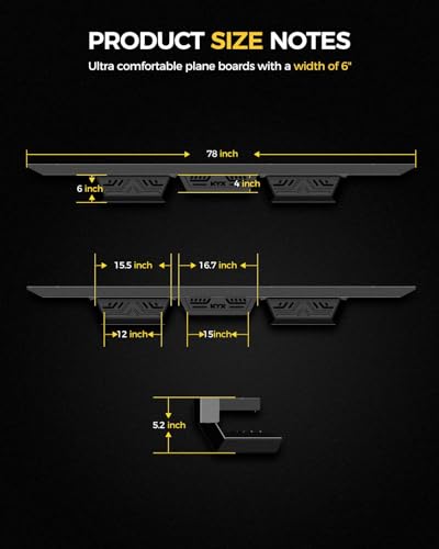 Estribos laterales KYX para Chevy Silverado 2019-2025 miniatura 6