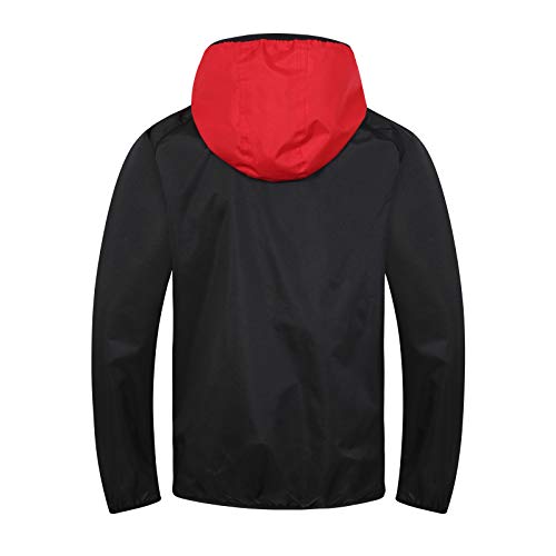Liverpool Fc Official Gift Mens Shower Jacket Windbreaker Black Red Medium #TOP4