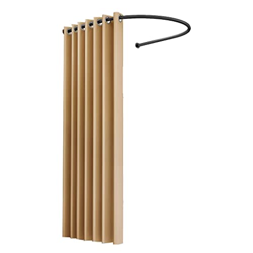 Vestiaires Portables en Forme de U Facile à Installer - Rideau Occultant Cabine Vêtements