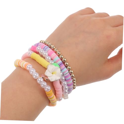 Bracelets décontractés adolescentes set de 6 bijoux perles d'argile mignonnes - 7
