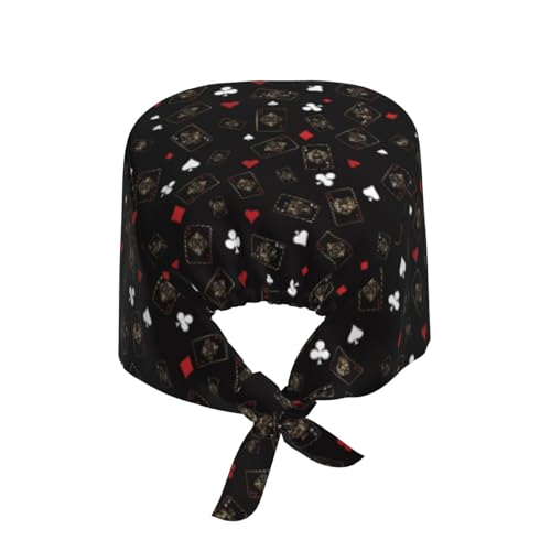 Image of Working Cap Scrub Cap with Sweatband Adjustable Unisex Women Tie Back Hat Nurse Surgical Caps