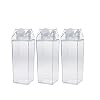 Plastic melkpak transparante draagbare melkpak waterfles vierkante sapfles drinker geschikt voor buiten wandelen, reizen of kamperen (1000 ml)
