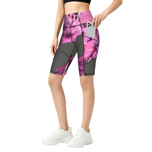 Leggings courts de sport anti-frottement avec poches pour ranger votre téléphone