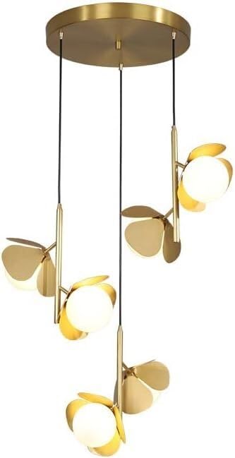 Plafonnier lustre G9 en cuivre suspension luminaire de chevet chambre moderne