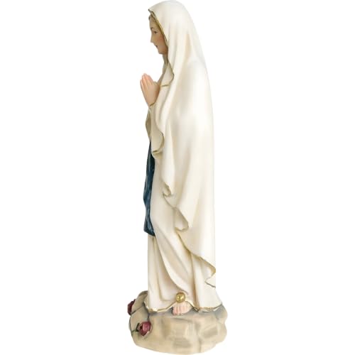 Madonnine de Lourdes en bois de 10 cm un cadeau spirituel artisanal unique