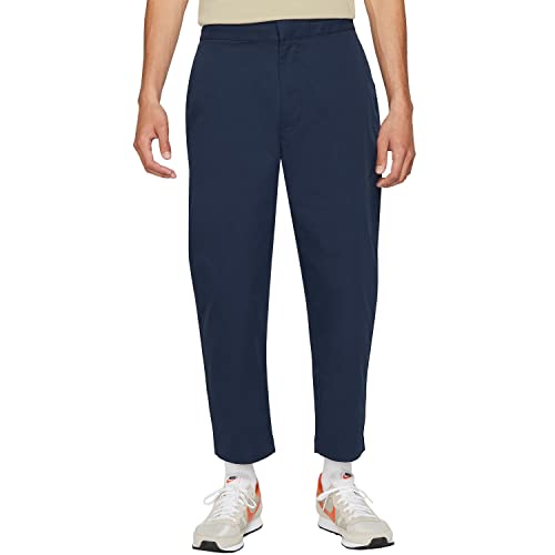 Nike Sportswear Style Essentials Men's Woven Unlined Sneaker Pants (32, Midnight Navy/Sail/Ice Silver)