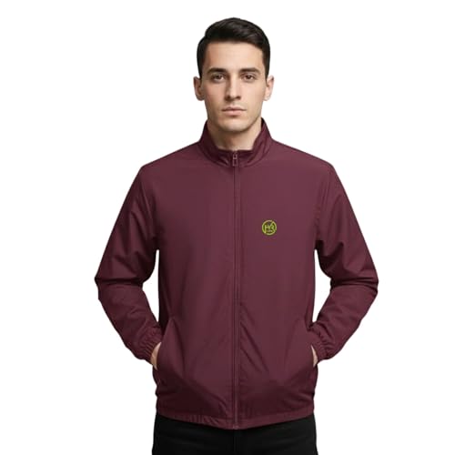 Image of Men Lightweight Zip Up Jacket Full Sleeve Stand Collar Comfortable Regular Fit Jacket For Men