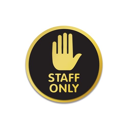 Image of Rousrie Staff Only Stickers For Glass Doors (Size: 6 Inch) For Office, Stores, Cafe, Hotel, Restaurant, Business & Shop, Self-Adhesive, Acrylic Signage (Staff Only)