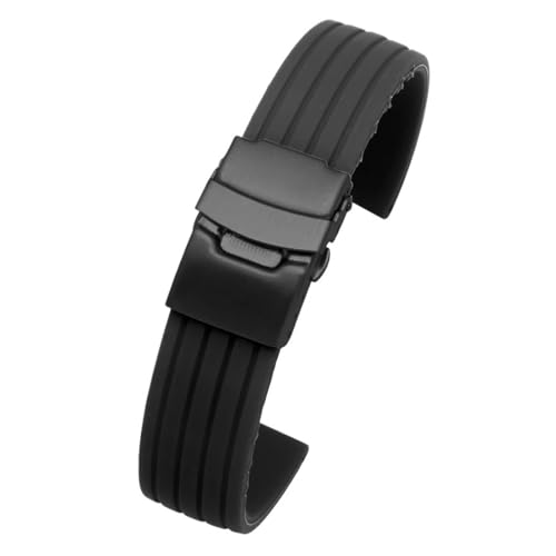 SiChouwz 16 17 18 19 20 21 22 23 24mm �t���b�g�C���^�[�t�F�[�X�V���R���E�H�b�`�X�g���b�v�t�����o�[�E�H�b�`�o���h(Black black Z,19mm)