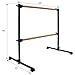 HooKung 4FT/6FT Freestanding Ballet Barre Wood/Steel Height Adjustable from 7 to 46 inch Ballet Bar Portable Double Dance Bar for Home Workout and Stretch (4FT Solid, Black)