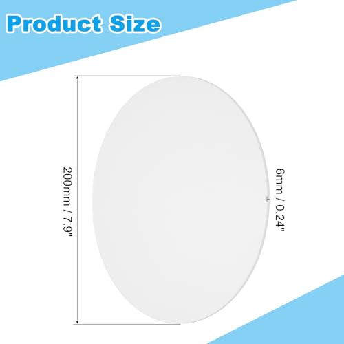 Image of PATIKIL 7.9 inch Acrylic Circles, 0.24 inch Thickness Round Acrylic Sheets Acrylic Circle Blanks Cake Disc Panel for Sign DIY Craft Project, Paintings, Picture Frame, Table Top, Clear