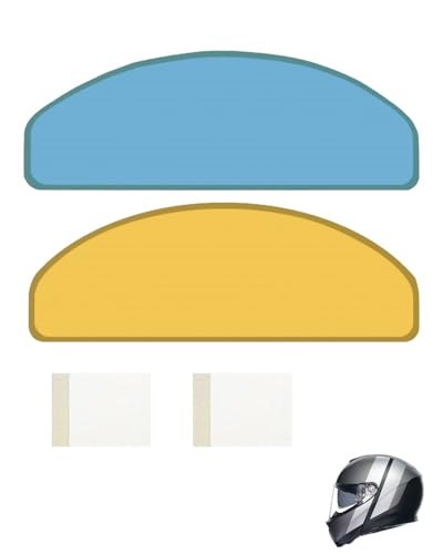 JUKOTA 1 película antivaho y antideslumbrante ultrafina para cascos de motocicleta,1 película de protección solar para cascos de motocicleta,Protección de visera universal,Pegatina de 8,8 cm x 24,5 cm