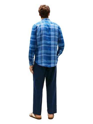 Image of Tommy Hilfiger Men's Long Sleeve Casual Linen Button Down Shirts in Regular Fit