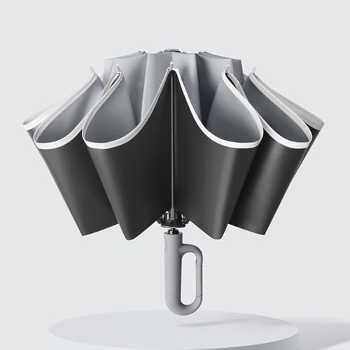 Parapluie automatique portable avec bande réfléchissante de sécurité pour trajets