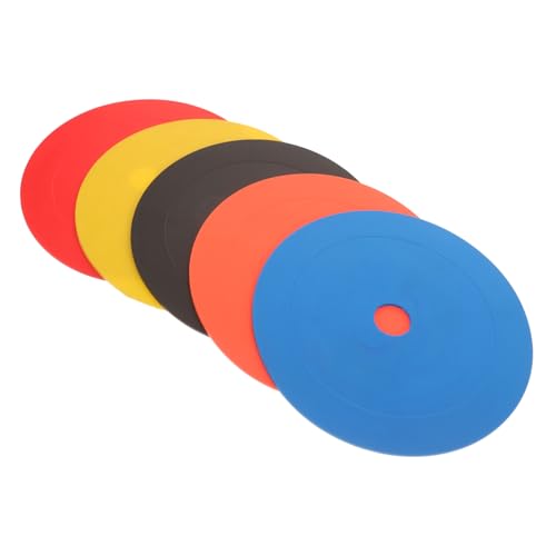 BESPORTBLE Soccer Training Markers 5 Pack Football Training Tools Outdoor Sign Discs Strong Marker Ability PVC Material