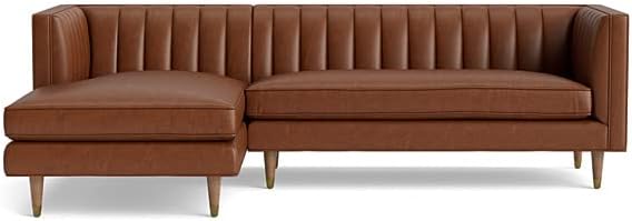 LUSTRE ENTERPRISE Amicie Four Seater Left Hand Facing Chaise End L Shape Corner Sofa in Leatherette (103x65x31 INCH)