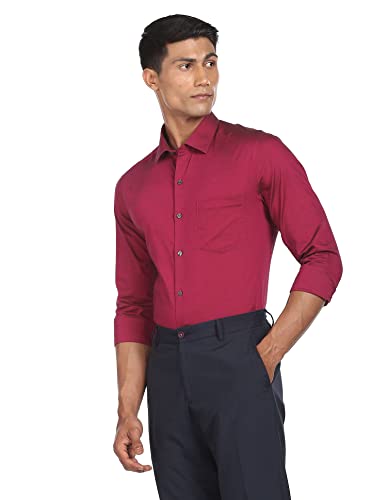 Image of Arrow Men's Cotton Solid Slim Fit Shirts