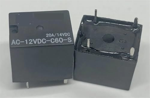 Relé AC-12VDC-C60-S de 5 pines y 12V con modelo compatible T78-1C-12V de 1 pieza