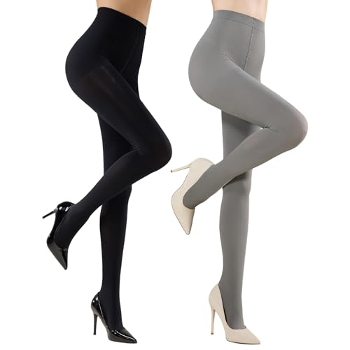 Image of MANZI Women's 2-6 Pairs Opaque Control Top Tights Comfort Stretch Pantyhose