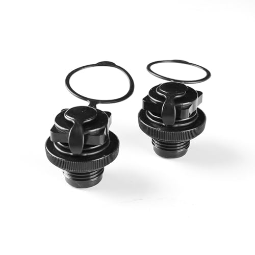 WeddHuis 2 Pez Valvola Dell'aria Anti-perdite a Spirale,Adaptador de Válvula para Canoa,Válvulas de Aire Tapones de Barca Hinchable,a Prueba de Fugas,Unidireccional,de ABS,Universal
