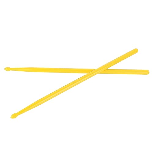 Juego de baquetas para batería, baquetas de nailon con tacto cómodo, 2 piezas para práctica en instrumentos de percusión (amarillo), accesorios para percusión miniatura 7