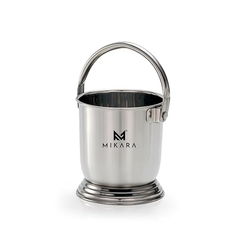 Image of MIKARA Dal Serving Bucket Stainless Steel Mini Bucket Balti for Serving Daal (500ml)