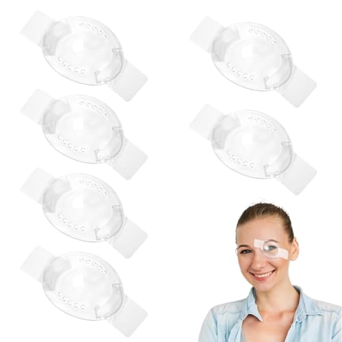 PYEUIFT 6 Piezas Protectores oculares de plástico con orificios, fáciles de limpiar, seguros para los ojos, protegen contra rozaduras y aplastamientos con objetos duros después de la cirugía.