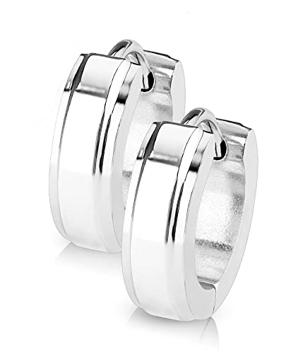 Bungsa Orecchini ad anello con anello centrale