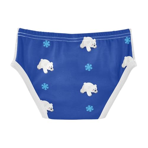Cute Polar Bear Snowflake Blue Toddler Boy's Underwear 2T 23022352