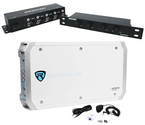Rockville RXM-S6 Marine/Boat 6-Channel Amplifier Amp+Kicker 4-Zone Level Control