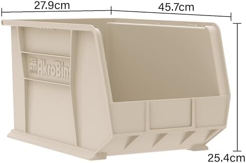 Akro-Mils 30260 AkroBins Plastic Storage Bin Hanging Stacking Containers, (18-