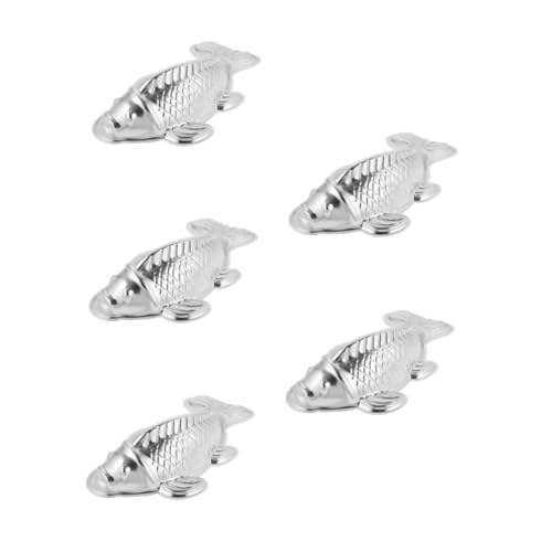 ABOOFAN 5 Piezas molde koi Calzone decoración Herramientas de cocina fiesta de cumpleaños lindo molde para hornear moldes de fondant para decorar pasteles aleación de aluminio Silver