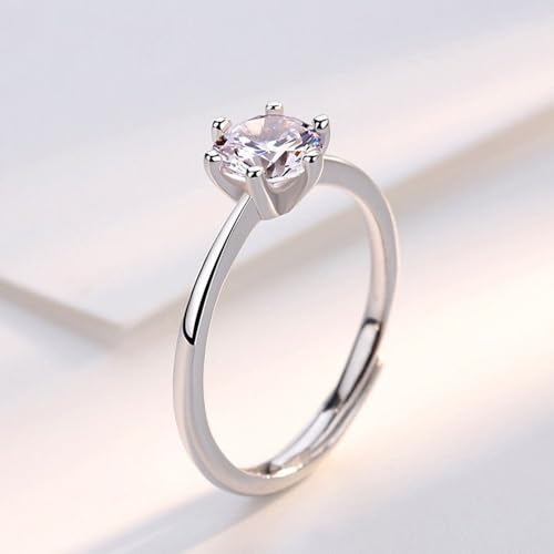 2 Carat Diamond Rings For Women, Women's Engagement Ring, Bright Classic Laboratory-Made Diamond Dragon Ring 18K White Six-Pronged Ring3