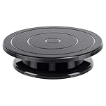 Veulrn 11 Inch Rotate Turntable Sculpting Wheel Revolving Cake Turntable Black Painting Turn Table Stand