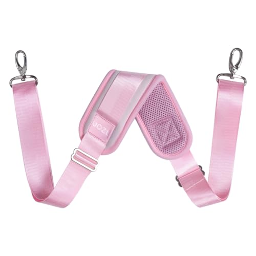 Image of 59 Inch Shoulder Straps, Soft with Ultra-Thick Fixed Shoulder Pad, Two Way Independently Adjustable Buckle Replacement Straps for Laptop Bag Messenger Bag Tool Bag Luggage,Pink