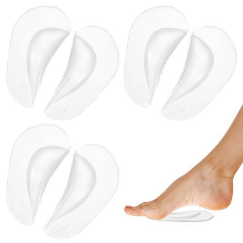 3 Pairs Clear Gel Arch Support Inserts