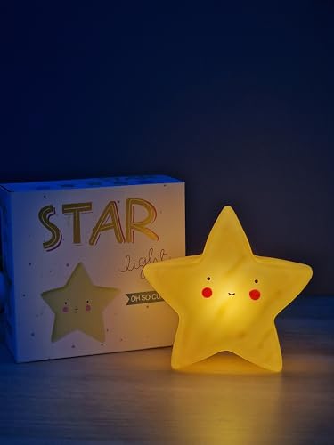 Creative Visualization lamp Luz nocturna a pilas para niños con interruptor de encendido/apagado... Gran ambiente y agradable a la vista. (ESTRELLA)