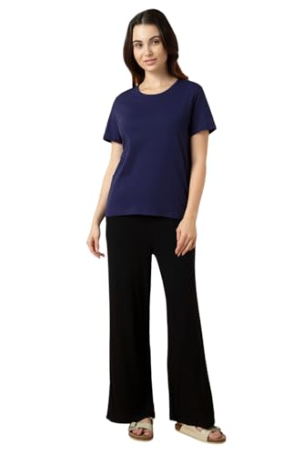 Image of Van Heusen Women's Cotton Relaxed Fit Lounge T Shirt - Relax Fit, Round Neck, Short Sleeves