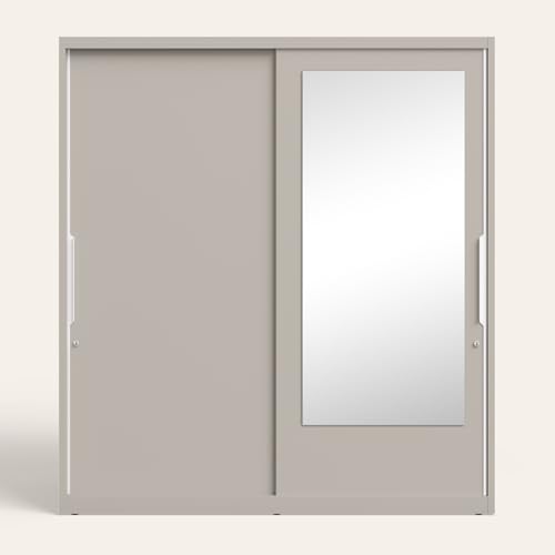 Image of Interio by Godrej Slide N Store XL 2-Door Steel Wardrobe with Mirror