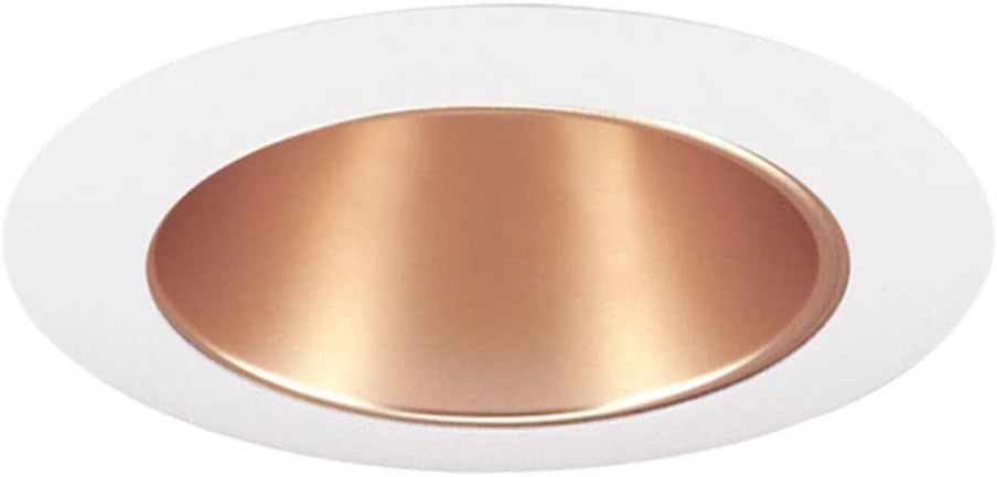 Juno Lighting 17WHZ-WH Incandescent Recessed Cone Trim, 4 Inch, Wheat Haze with White Trim